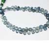 Natural Moss Aquamarine Faceted Heart Briolette Beads Length is 5 inches and Size 5mm to 7.5mm approx.These are 100% genuine aquamarine beads. Moss Aquamarine is green color variety of Beryl Gemstone species with green shimmery inclusions and many nautral inclusions. 